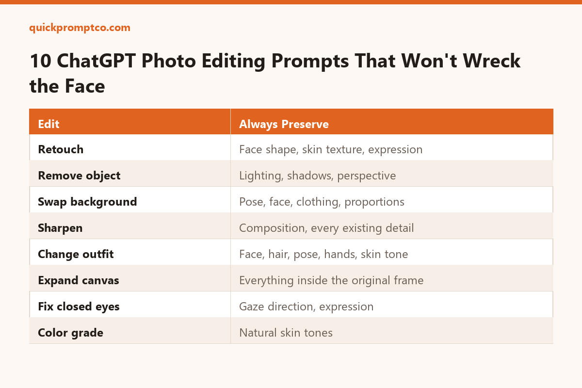 10 ChatGPT Photo Editing Prompts That Won’t Wreck the Face