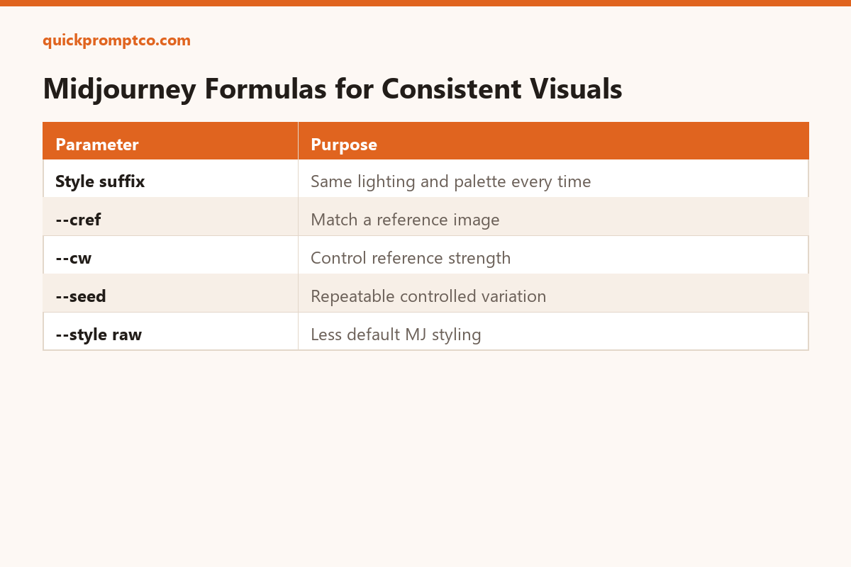 Midjourney Prompt Formulas for Consistent Brand Visuals