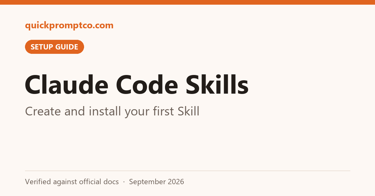 Stop Re-Explaining the Same Rules Every Session: Build a Claude Code Skill That Loads Itself (5-Minute Setup)
