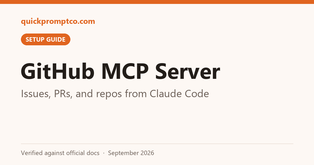 Stop Copy-Pasting Issues and PRs Into Claude Code: GitHub MCP Gives It Direct Repo and CI Access in 3 Minutes