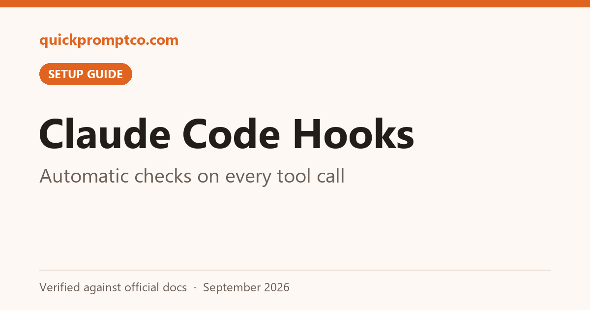Your Prompt Rules Are Just Suggestions: Claude Code Hooks Auto-Format Every Edit and Block Dangerous Commands (2-Minute Setup)