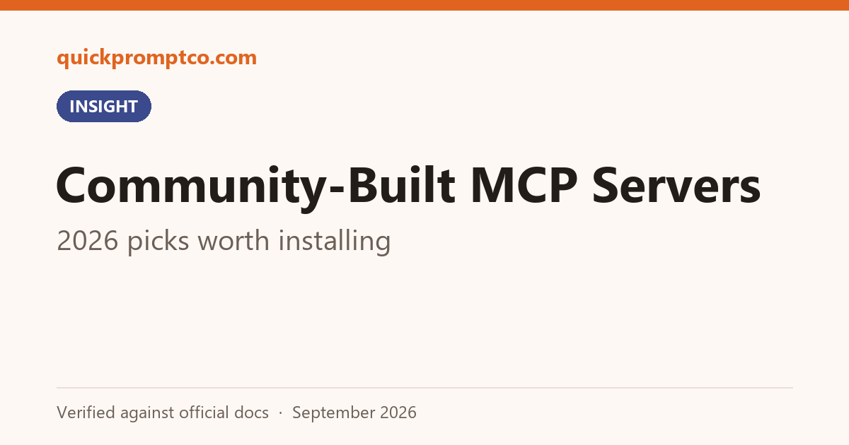 Stop Installing Abandoned MCP Servers: 5 Community-Built Picks That Passed a 2026 Maintenance Check (and 2 Popular Ones That Failed)