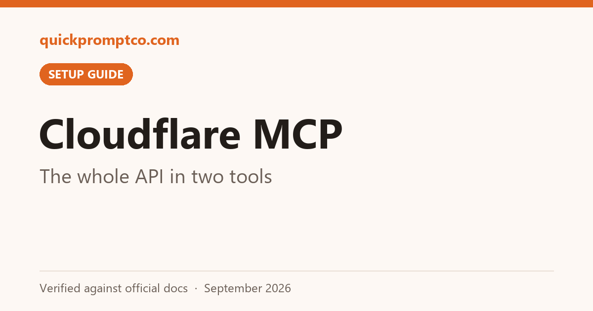 Cloudflare MCP: The whole API in two tools