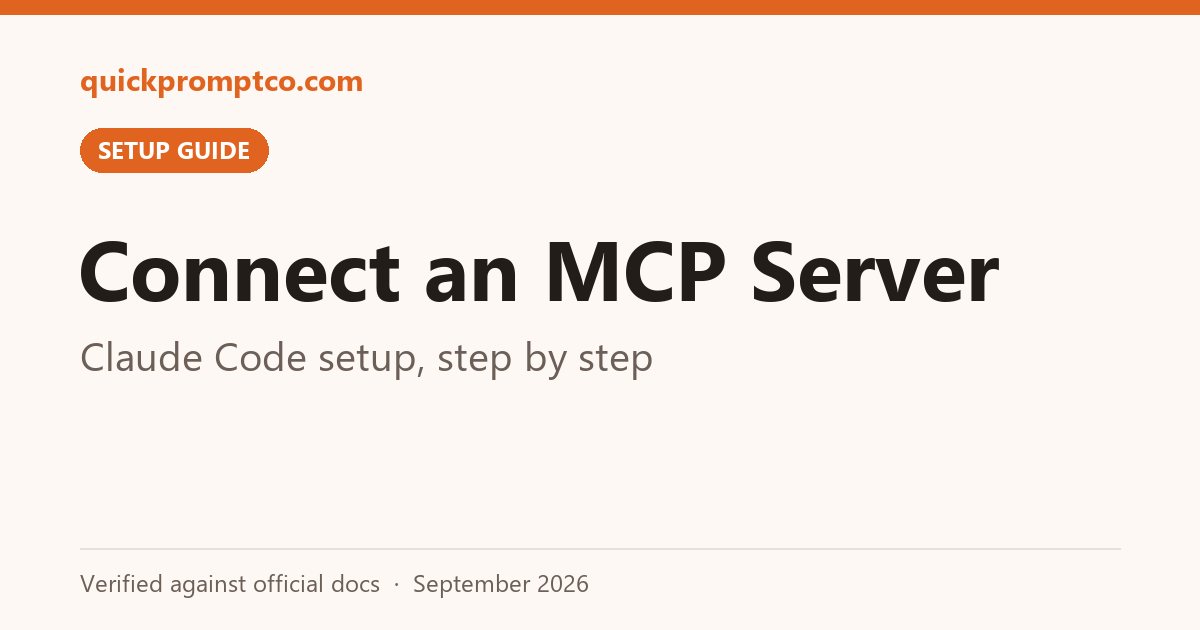 Stop Hand-Editing JSON Config Files: Connect Any MCP Server to Claude Code in 2 Minutes With One Command