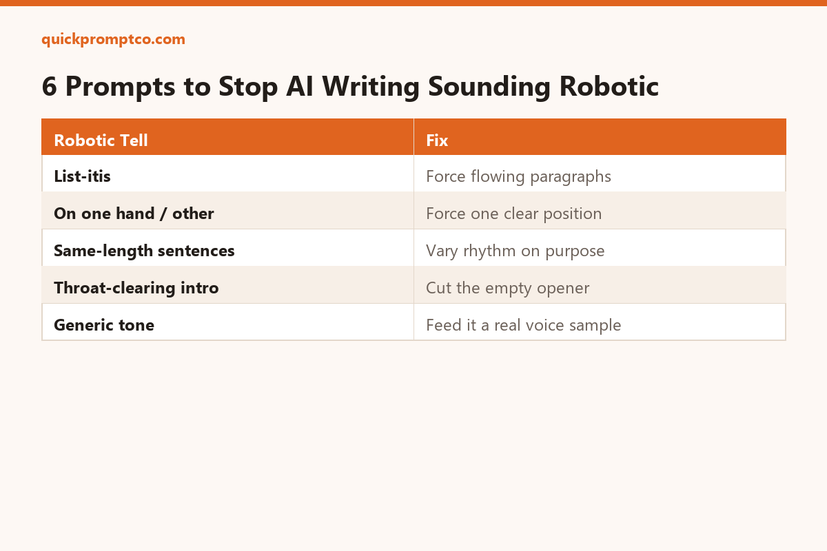6 Prompts to Stop AI Writing From Sounding Robotic