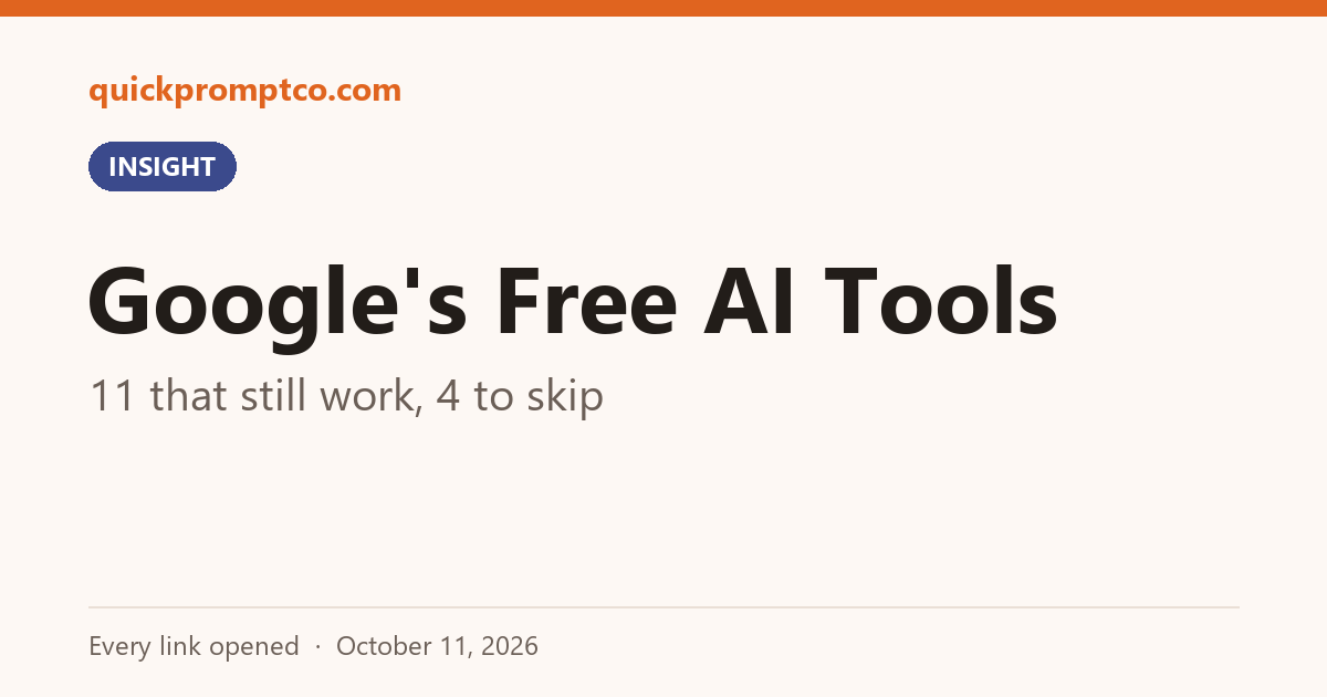 Google's Free AI Tools: 11 that still work, 4 to skip